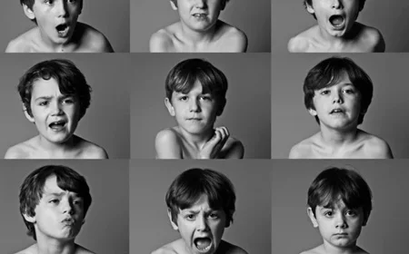 Много лиц детей